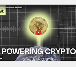 screenshot of YouTube video titled Powering Crypto
