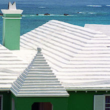 photo of a white roof of a house built near the sea in Bermuda